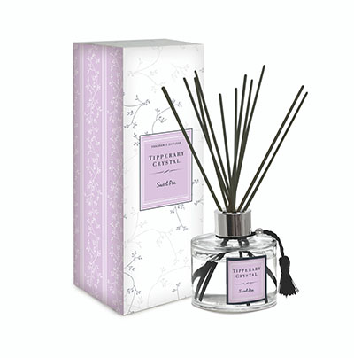 Tipperary Crystal — Tipperary Crystal sweet pea fragranced reed diffuser