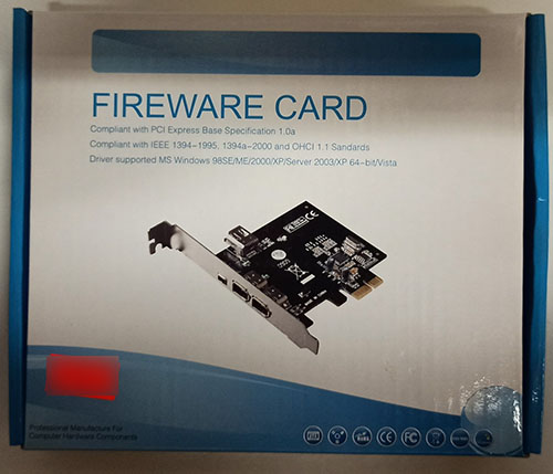 FireWire — FIREWARE CARD