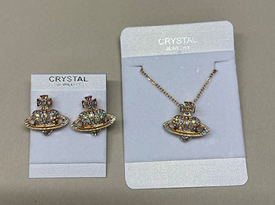 Crystal Jewelry — Classic cross heart annulus gorgeous rainbow rhine