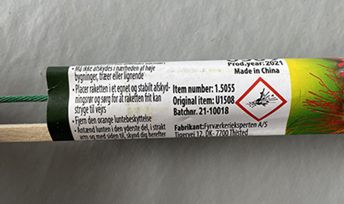 Fyrværkerieksperten A/S — Komet raket