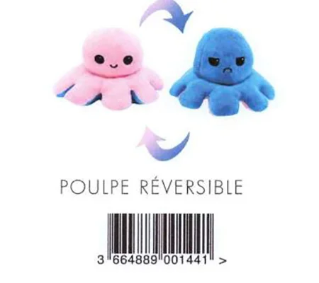ANAKO — Peluche poulpe réversible avec LED