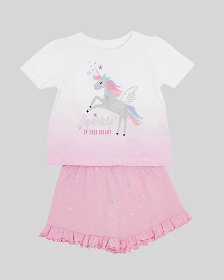Dunnes Stores — Mermaid, Digger, Dino and Unicorn Short-Sleeved Pyjama Set