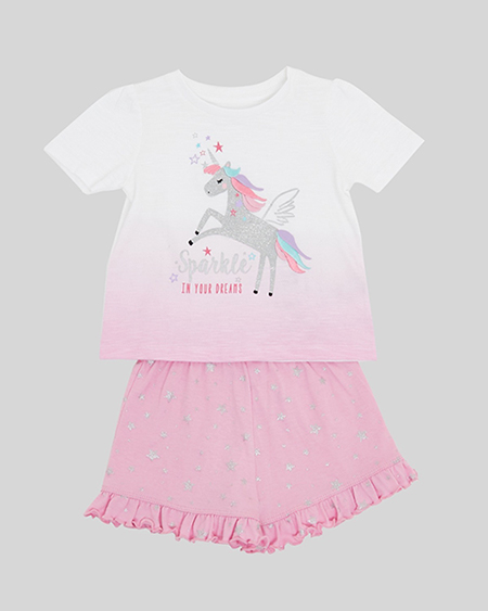 Dunnes Stores — Mermaid, Digger, Dino and Unicorn Short-Sleeved Pyjama Set