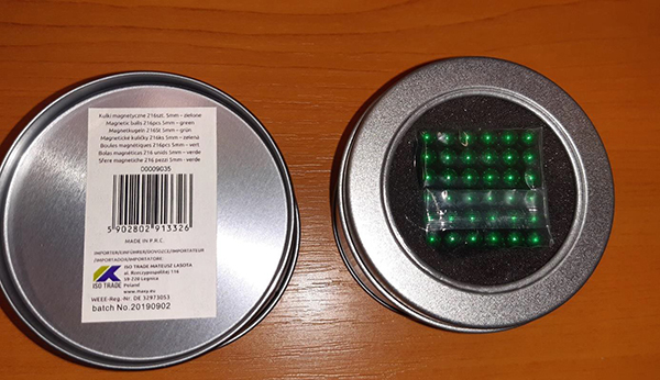 Magnetické kuličky Neocube 5 mm, 216 ks – zelená