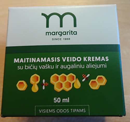 Margarita — Maitinamasis veido kremas su bičių vašku ir augaliniu aliejumi visiems odos tipams