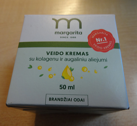 Margarita — Veido kremas su kolagenu ir augaliniu aliejumi brandžiai odai