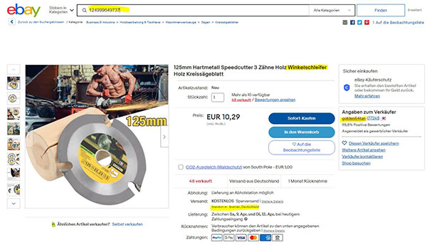 speedcutter — 125mm Hartmetall Speedcutter 3 Zähne Holz Winkelschleifer Holz Kreissägeblatt