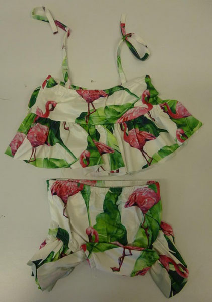 Casual maillot de bain bébé fille Bikini Set Flamingo maillot de bain Costume nouveau-né enfant
