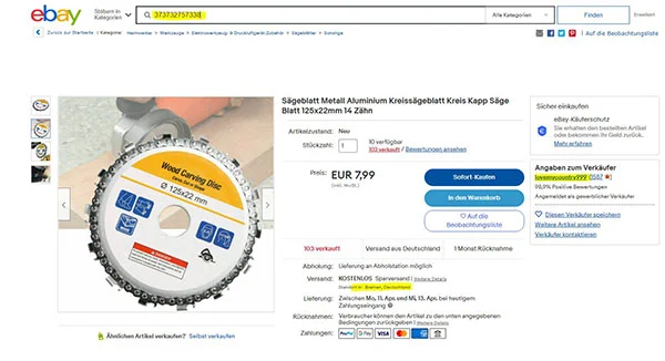 Wood Carving Disc, Curve, Cut or Shape — Sägeblatt Metall Aluminium Kreissägeblatt Kreis Kapp Säge Blatt 125x22mm 14 Zähn