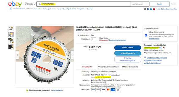 Wood Carving Disc, Curve, Cut or Shape — Sägeblatt Metall Aluminium Kreissägeblatt Kreis Kapp Säge Blatt 125x22mm 14 Zähn