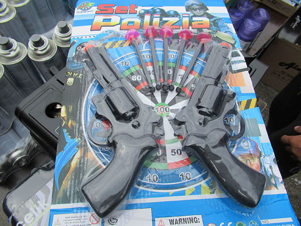 HS, He Shun Toys — „Set Polizia“, Spielzeugpistole mit Saugnapf-Pfeilen
