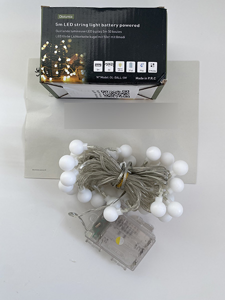Diolumia — Guirlande lumineuse Noël LED a Piles 5m 50 boules