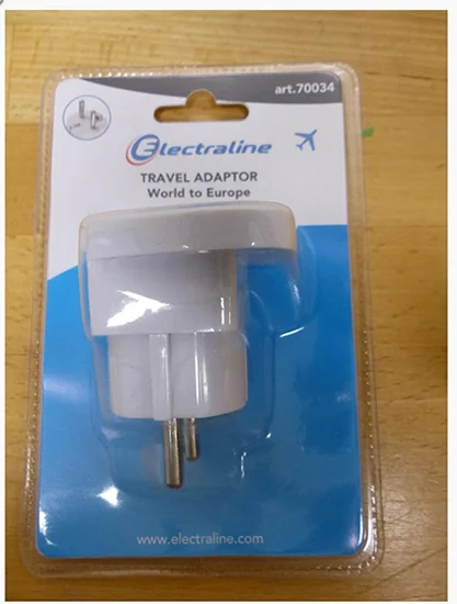 Electraline — Travel Adaptor - World to Europe