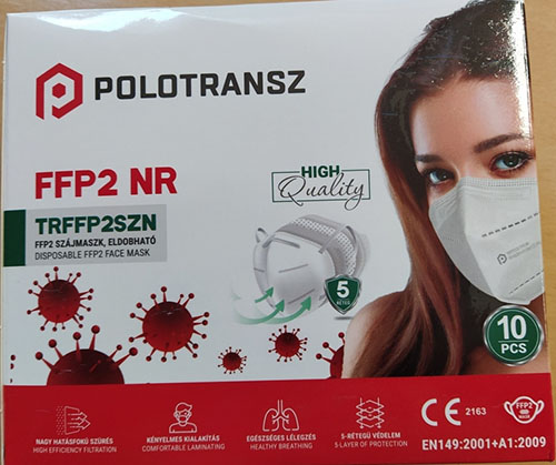 Polotransz — FFP2 eldobható szájmaszk / DISPOSABLE FFP2 FACE MASK