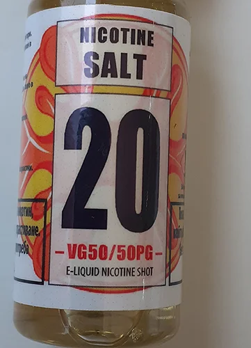 Nicotine salt 20 — Nicotine salt 20, VG50/50 PG e-liquid nicotine shot