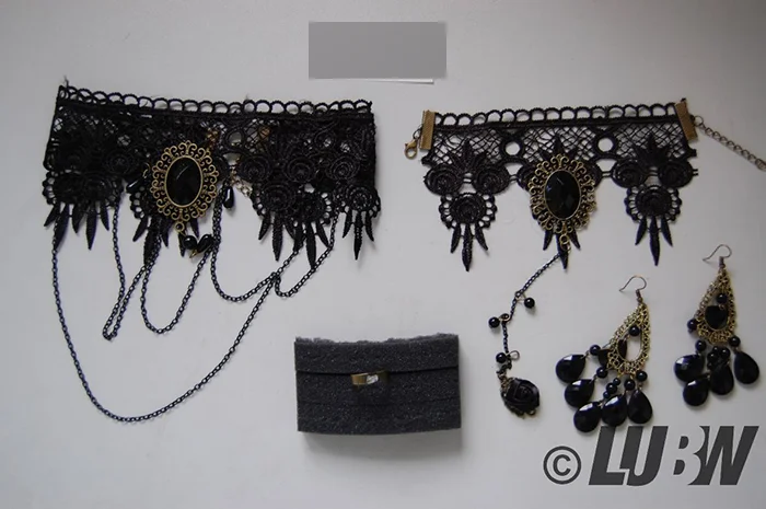 PPX — PPX 4 Stück Gotisch Choker Halskette Armbänder Schmuck Halsband Ketten Victorian Steampunk Retro Zah