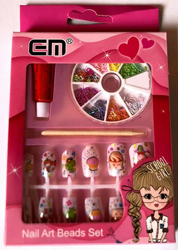 EM — Nail Art Beads Set - School Girl