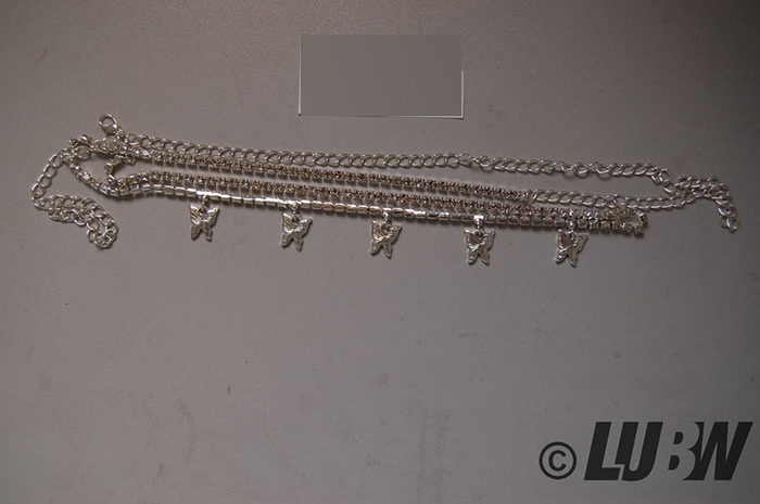 IYOU — IYOU Glänzend Kristall Taillenkette Silber Schmetterling Strass Bauchketten Bling Nachtclub Bikini B