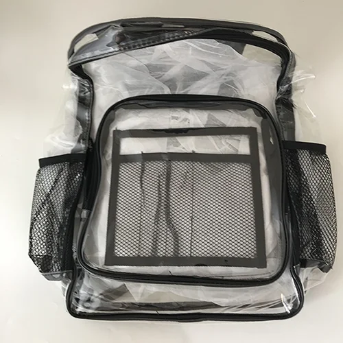 VALICLUD — VALICLUD kraftig klar ryggsäck stadion godkänd transparent tygväska PVC stor kapacitet