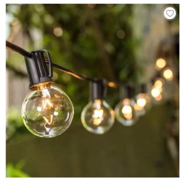 ELINKUME — ELINKUME Guirlande Lumineuse Extérieure 7,65M 5W avec 25 G40 Ampoules Étanche Décoration pour ext.