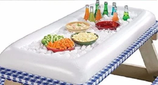 134 * 64 cm Uppblåsbar tabell Servering för BBQ Bar fest Buffé Iskylare Picknickbord ...