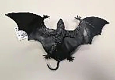 Smiffys — Bat large black PVC  Flaggermus stor svart PVC