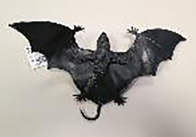 Smiffys — Bat large black PVC  Flaggermus stor svart PVC