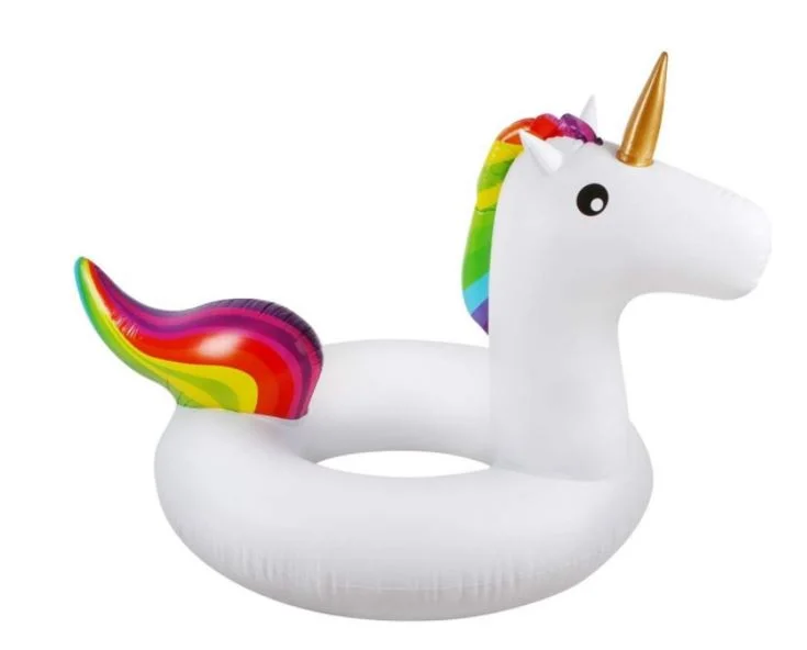 Vattenleksaker uppblåsbar cirkel Baby Flamingo Float Simring Uppblåsbar
