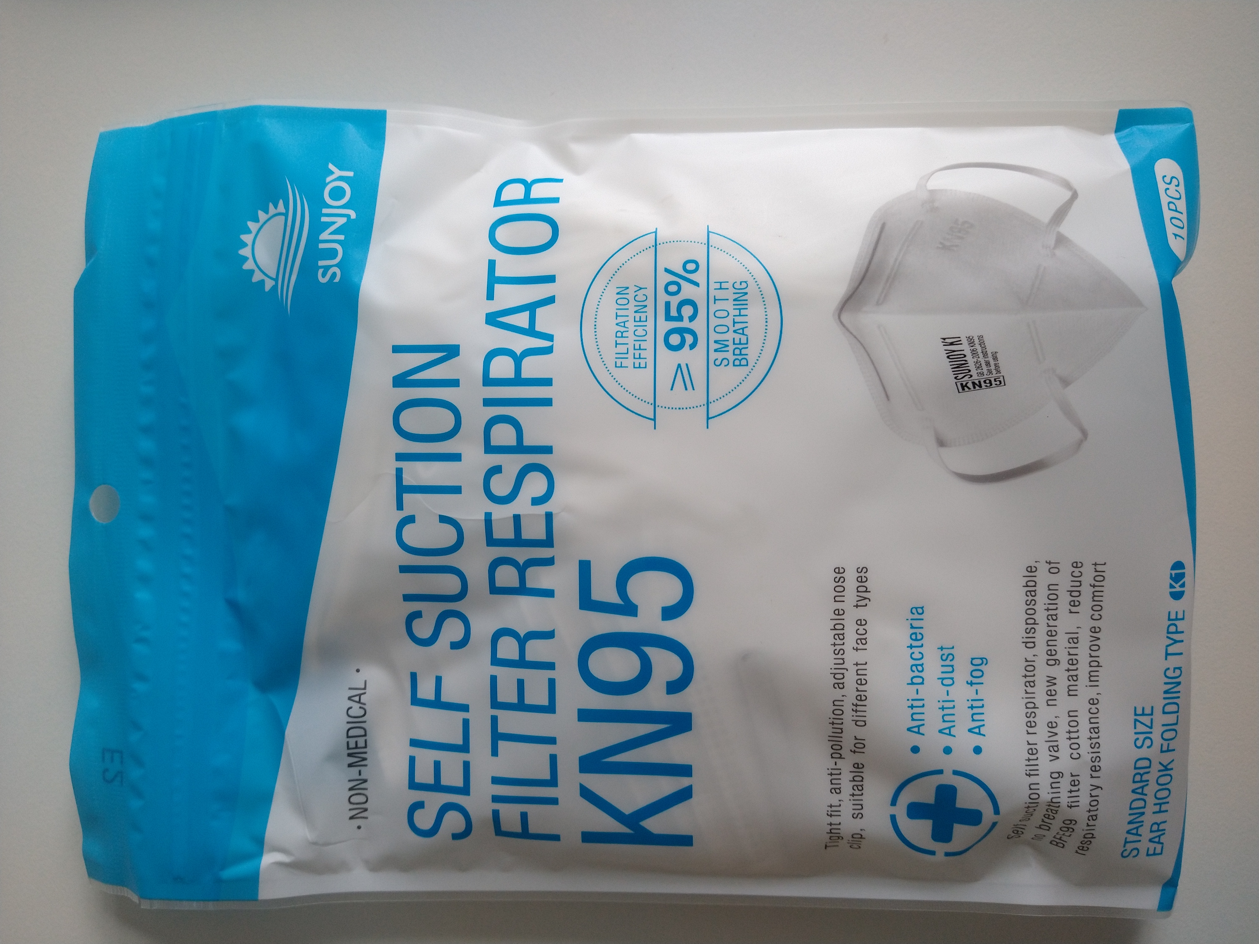 Sunjoy — Self-suction filter KN95 Respiratory Protective Face Mask