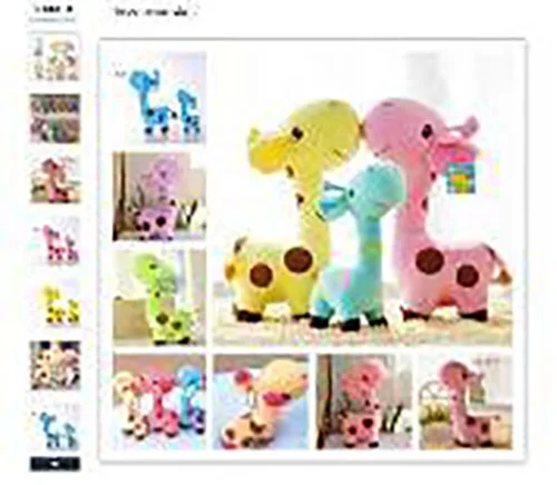 Jouets mignons de peluche de girafe