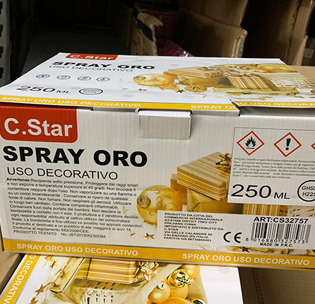 C.STAR — Spray oro ad uso decorativo in areosol