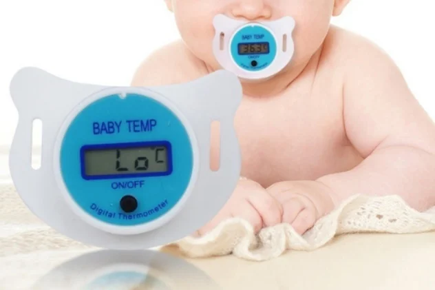 Moniteur de température de sécurité de santé de bébé nourrissons Thermomètre de tétine LED