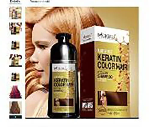 MOKERU — Color shampoo-keratin color hair- Black