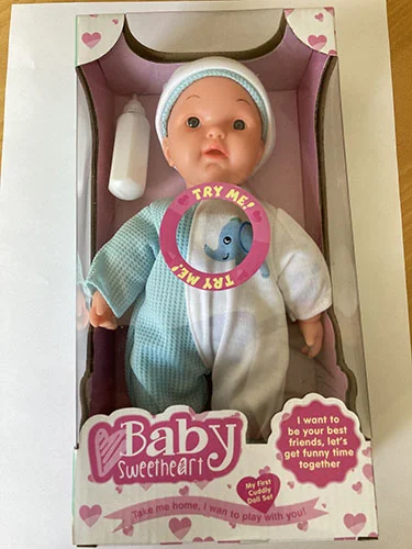Baby Sweetheart — DOLL w 4 SOUNDS AND MILK BOTTLE