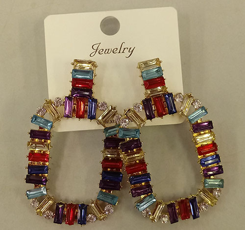 Jewelry — Colorful geometric dangle earrings