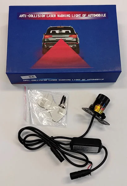 Anti-collision laser warning light of automobile