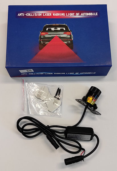 Anti-collision laser warning light of automobile