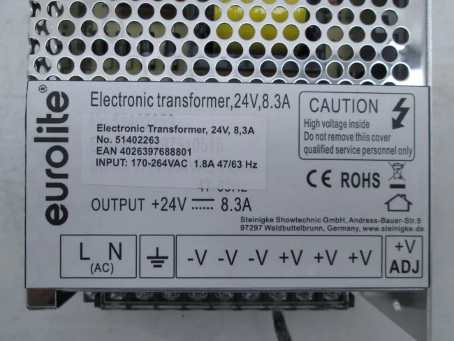 eurolite — Electronic transformer 24V 8,3A