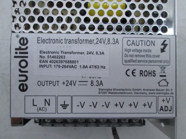 eurolite — Electronic transformer 24V 8,3A