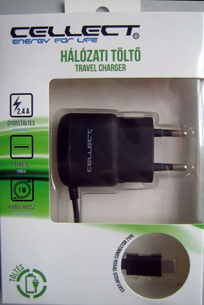 CELLECT — HÁLÓZATI TÖLTŐ / TRAVEL CHARGER