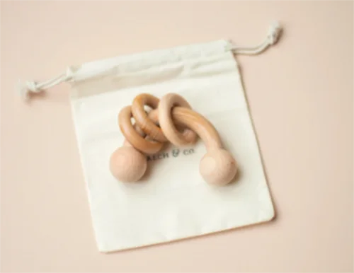 Grech & Co. — Rainbow Wood Rattle