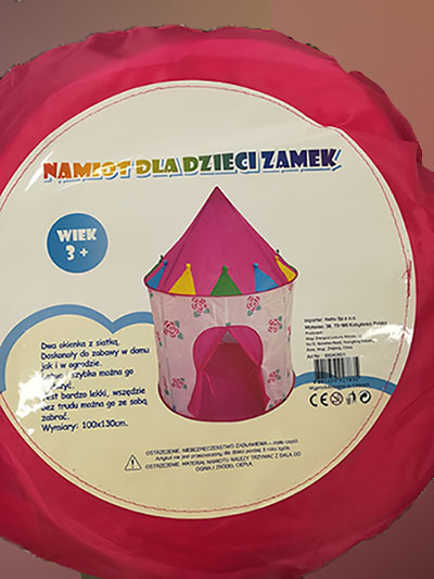 Namiot dla dzieci zamek