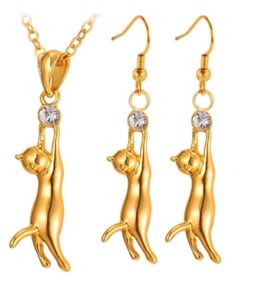 Collier À Breloques Chat Et Boucles Résultats pour "bijoux sans nickel" Voir le panier D'oreilles