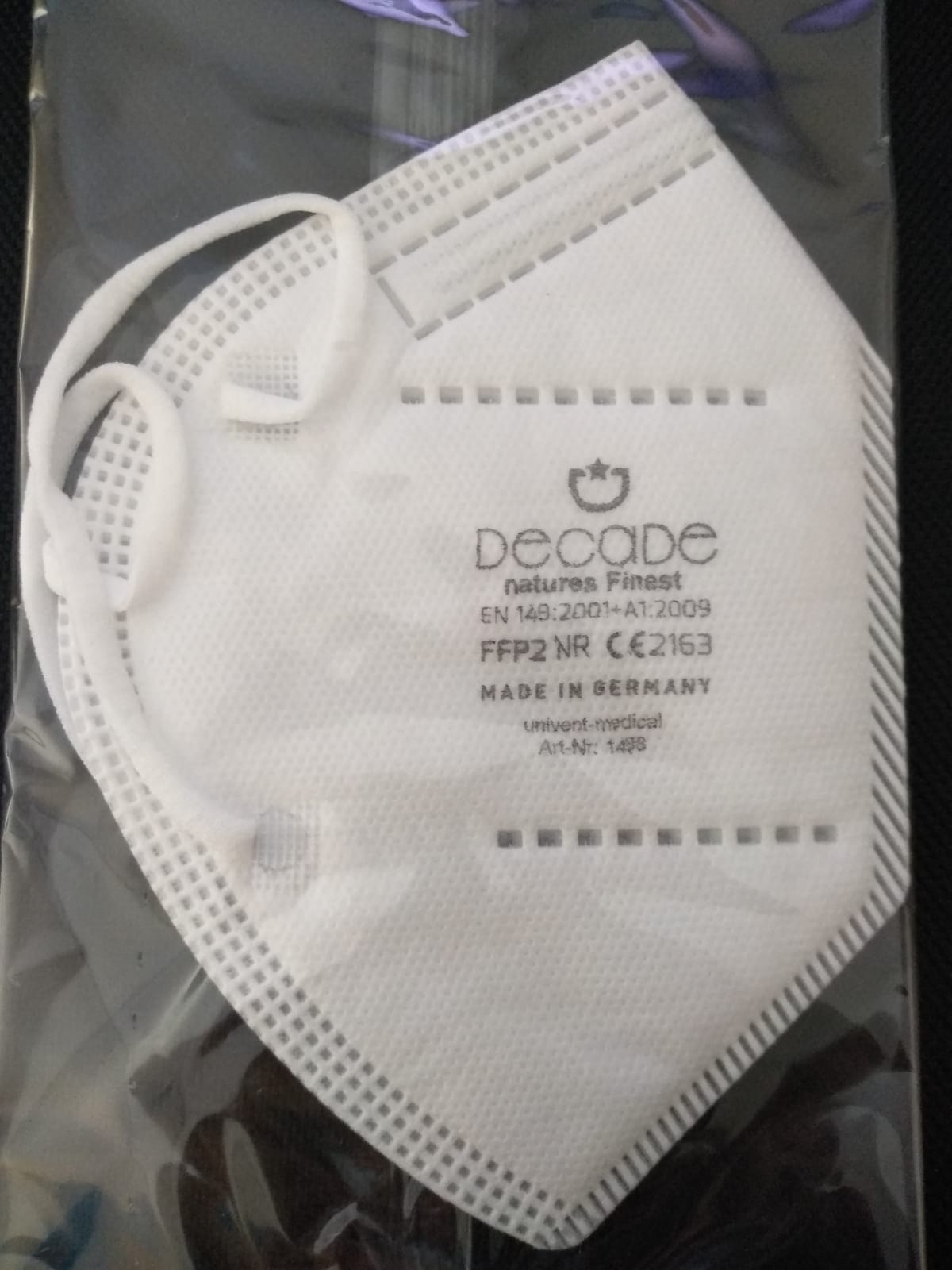 DECADE — Respirator FFP2 respiratory protective mask FFP2