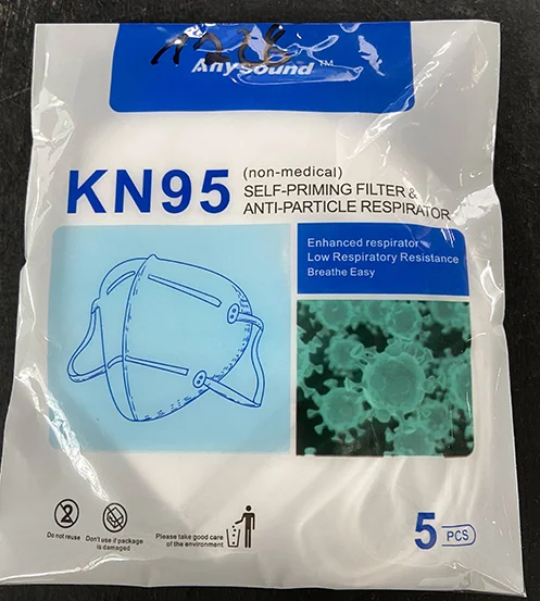 Anysound — KN95 Self-Priming Filter & Anti Particle Respirator - 5 masks' pack