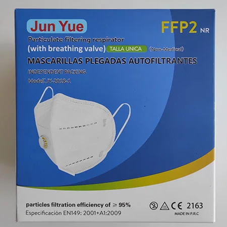Jun Yue — Mascarillas plegadas autofiltrantes