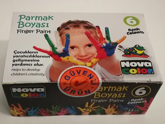 NOVA COLOR® — Finger paint FATIH 25 ml, 6 colours