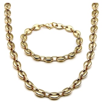 Lot de bracelets en acier inoxydable argenté avec chaîne à maillons et grains de café