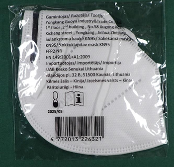 GOOYU — Kokkuklapitav mask KN95