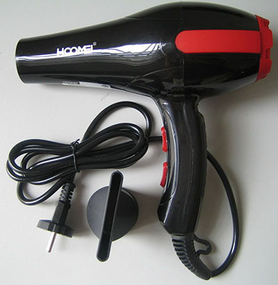 HOOMEI — HAIR DRYER (on the product); Asciugacapelli (on the packaging)